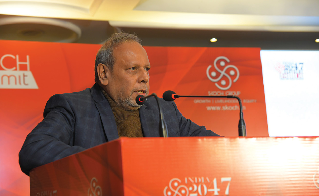 Prof S Mahendra Dev at the Summit - Resourcing Viksit Bharat