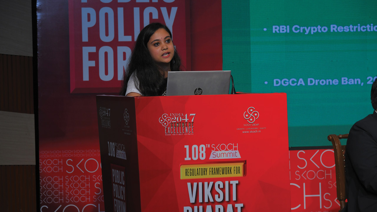 Ms Tasmita Sengupta at the Summit - Public Policy Forum - Regulatory Framework for Viksit Bharat