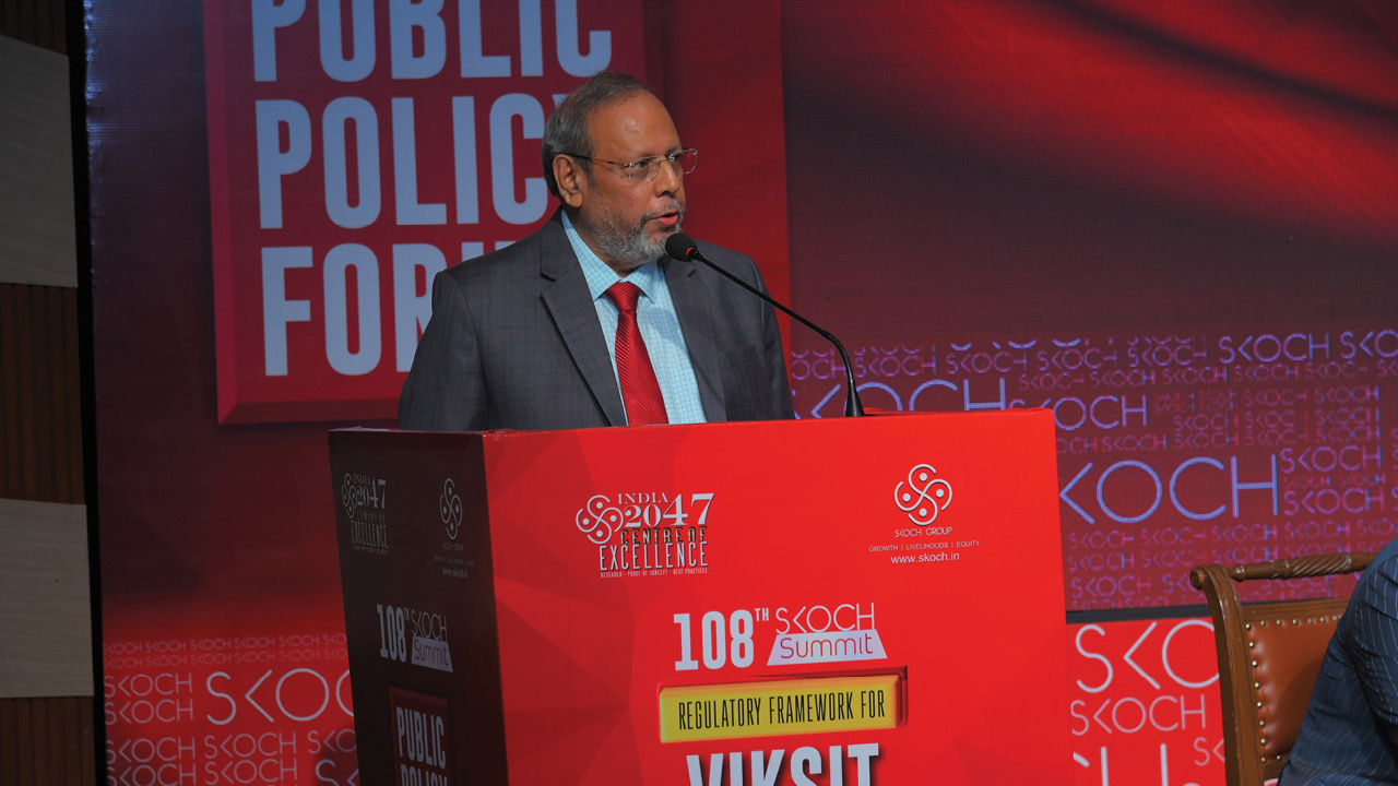 Prof S Mahendra Dev at the Summit - Public Policy Forum - Regulatory Framework for Viksit Bharat